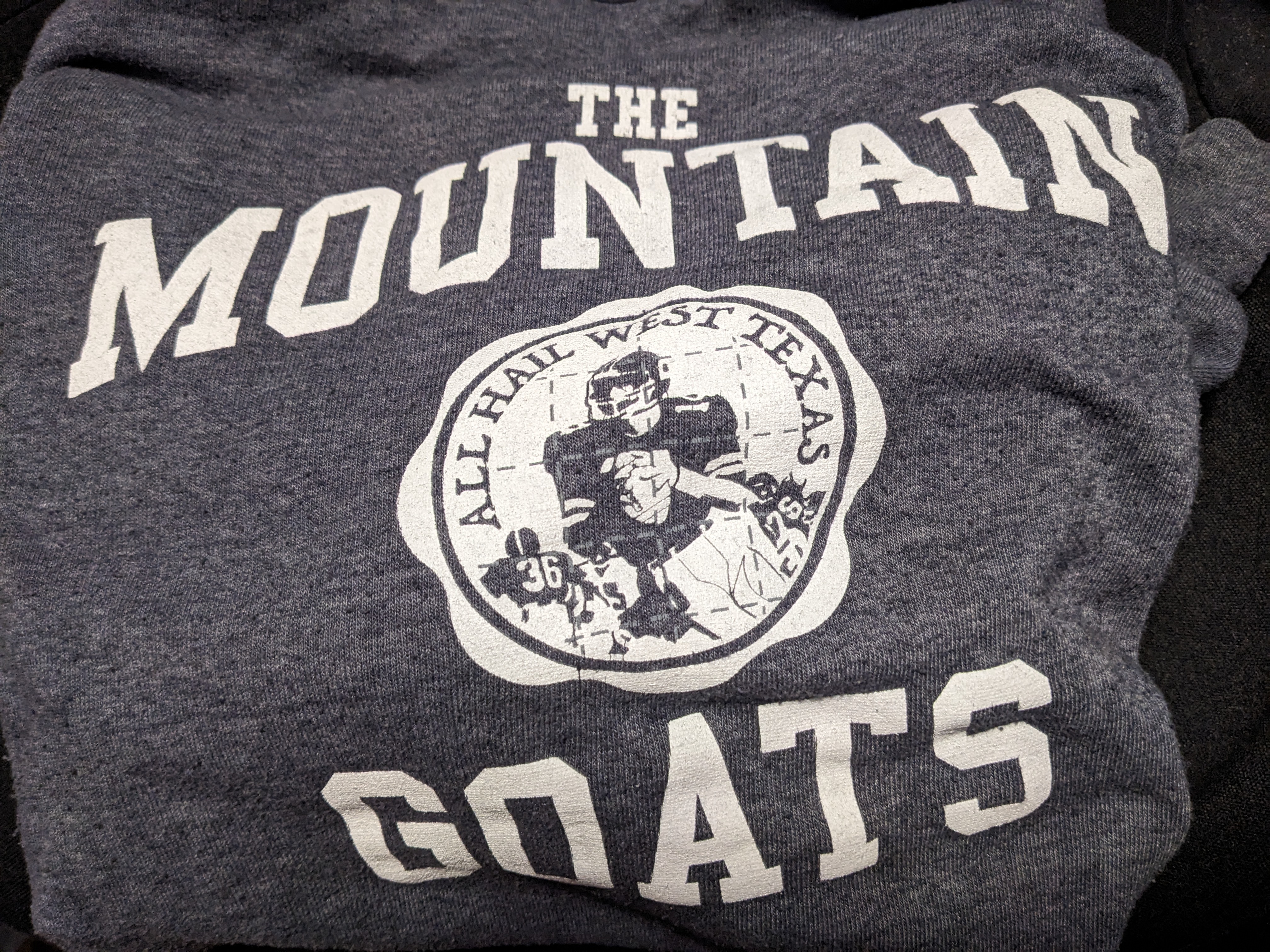 photo of a Mountain Goats sweatshirt